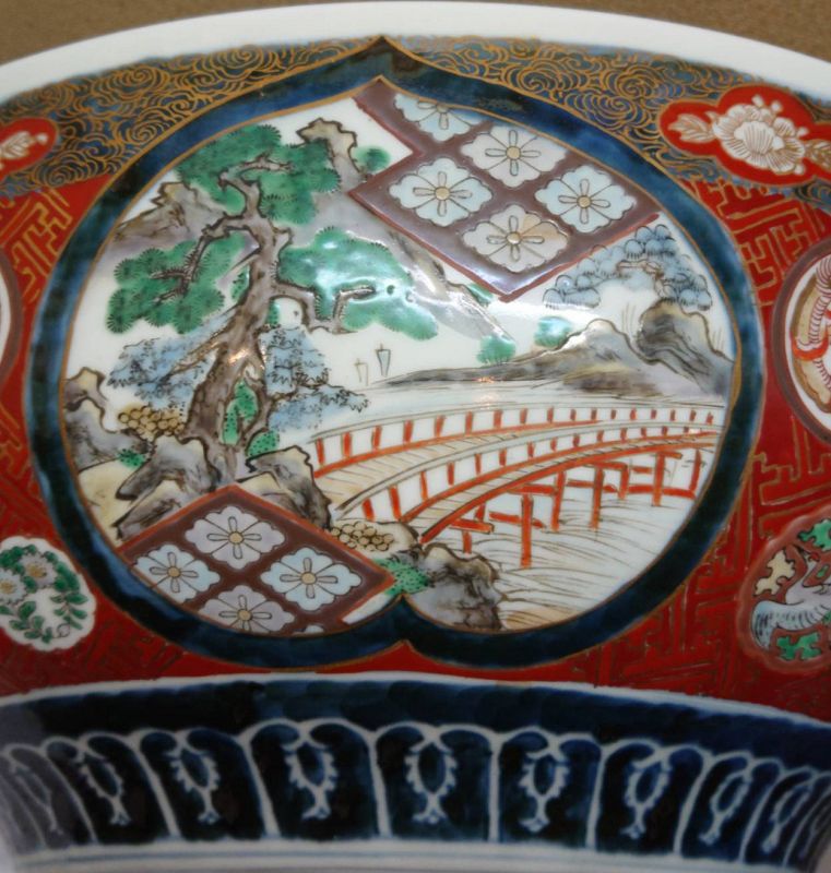 Additional Photos for Fine Japanese Large Ko Imari Bowl w/Noshi Dsn