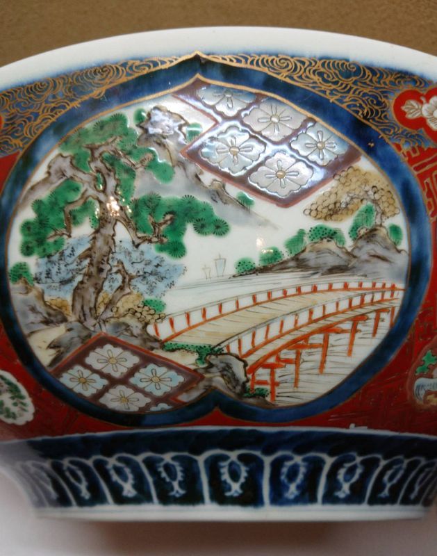 Additional Photos for Fine Japanese Large Ko Imari Bowl w/Noshi Dsn