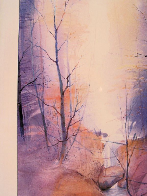 Rare Offset Lithograph by ALIREZA aka Ali GOLKAR The title WOODED FALL