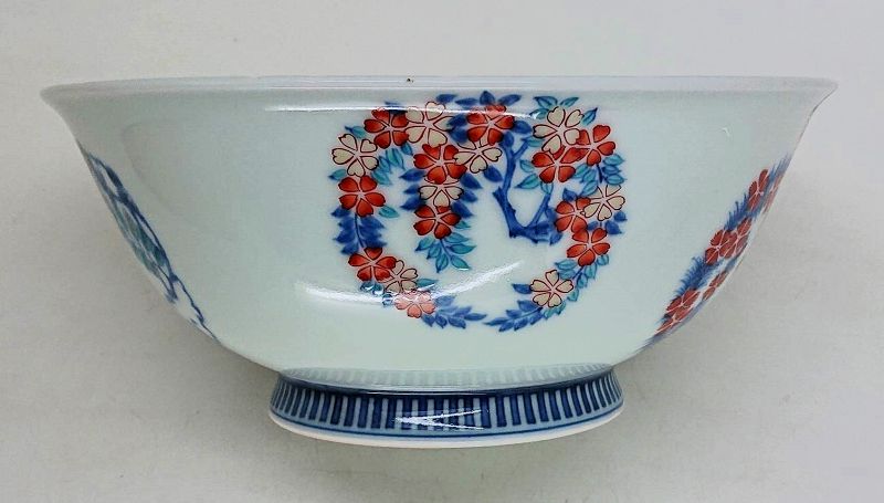 Very Fine Japanese Porcelain Iro Nabeshima Bowl by Imaemon 13th