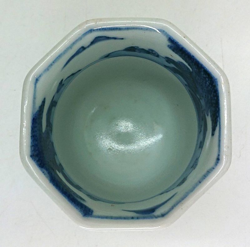 Rare Japanese Porcelain Blue and White Koro w/Oranda Jin, Nanban Art