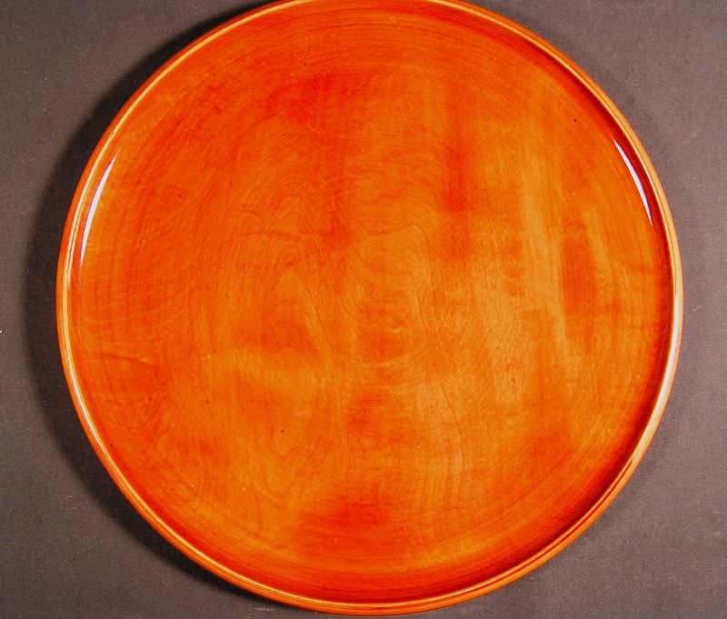 Beautiful Japanese Lacquer Tray, Shunkei Nuri