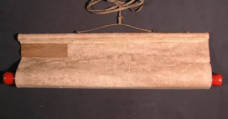 Lovely Japanese Scroll painting w/Ume and Uguisu Early 19c