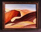 Original Oil Painting Framed Desert Hill by Eiichi Kawanabe