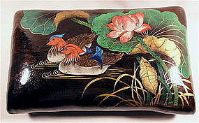 Very Unusual Chinese Lacquered Pillow Ducks