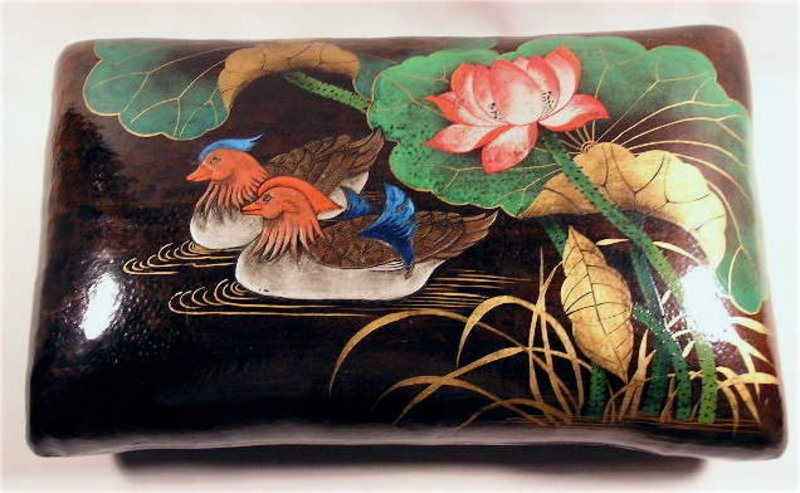 Very Unusual Chinese Lacquered Pillow Ducks