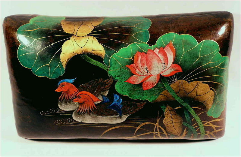 Very Unusual Chinese Lacquered Pillow Ducks