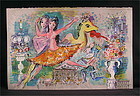 Original Lithograph by Charles Cobelle, "The Dancers"