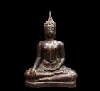 Splendid Large Bronze Seated Buddha, Sukhothai Style, 18th / 19th Cent