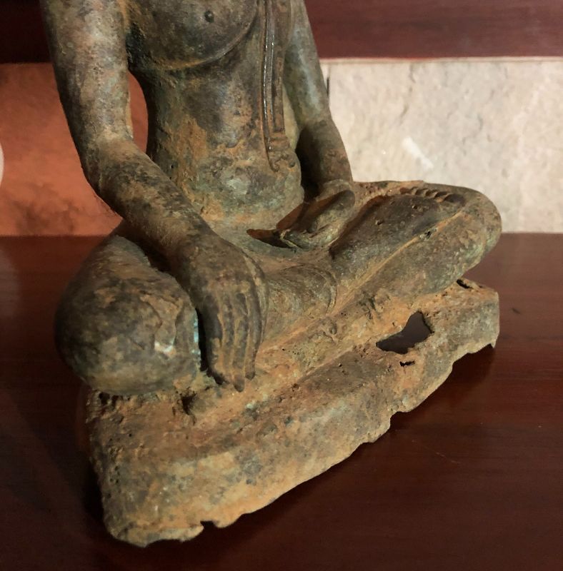 A Rare Bronze Figure Of Buddha, Thailand, Sukhothai Period, 15th Cent