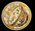Antique Satsuma cup and saucer by Kuzan or Fuzan