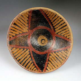 Large Pre-columbian Narino pottery pedestal bowl #4