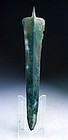Early Luristan tanged bronze dagger, 2nd. millenium BC.