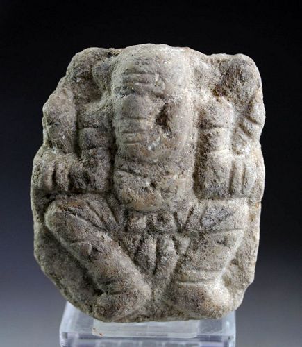 Important Ancient Indian Hindu Ganesha Stone carving, pre 1100!