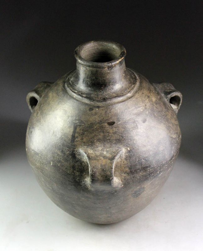Large ancient Amlash grey ware storage vessel, ca. 1000 AD.