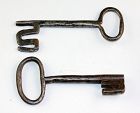 Pair of large Early European Iron keys, ca. 18th. century