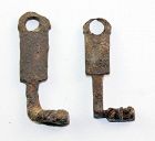 Nice pair of Roman Iron Keys, 1st.-3rd. century AD
