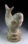 Superb Majapahit pottery sculpture of Fish, TL tested as 590 years old