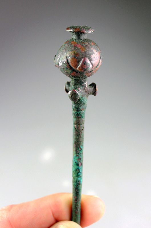 High quality massive Luristan bronze Dress-pin, 1st. mill BC!