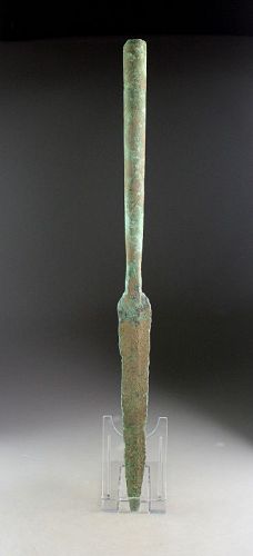 A 55 cm. long ancient bronze lance, Ancient Near East, 2nd. mill. BC