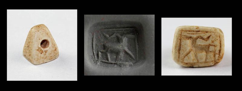 Fine ancient Marple stamp seal, Levantine ca. 2nd. mill. BC