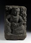 Huge Early Buddhist / Hinduist stone carving, 8th. cent. AD