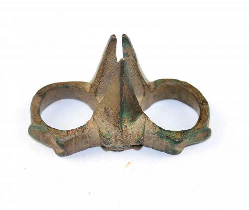 Interesting ancient Zoomorphic bronze device, military?, 1st. mill. BC