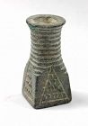 Bactrian Chlorite stone bottle, Ancient Near East, 3rd. mill. BC.