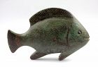Large Egyptian Faiance fish w cartouche of Seti, 1294-1279 BC