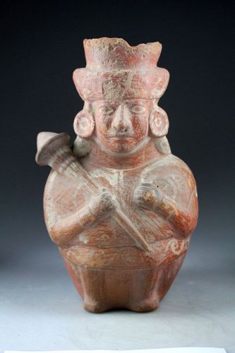 Massive Pre-Columbian Moche warrior or Chieftain, ca. 450 - 600 AD