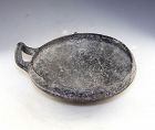 Large Early Etruscan black ware bowl with handle 700 - 650 B.C.