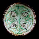 Exceptional Islamic Sgraffito pottery bowl, Bamiyan 12th. century AD