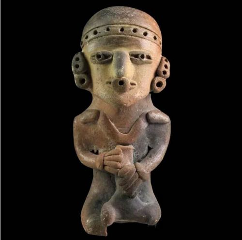 Rare large Pre-Columbian Mexico pottery figure, 2000+ years old
