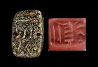 Rare North-Mesopotamian Tabloid stamp seal, later 4th. mill. BC