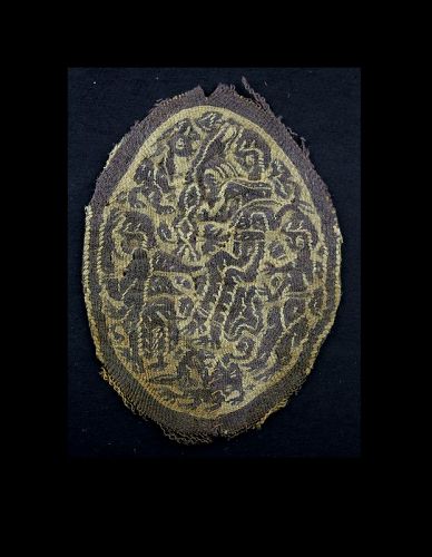 High quality Roman textile brocaded Orbiculus, 4th.-6th. century AD