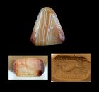 Wonderful Neo-babylonian banded Agate stamp seal, 900-700 BC