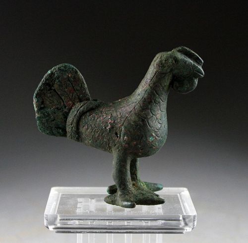 Lovely Islamic bronze figure of Cockerel, 10th.-12th. cent. AD
