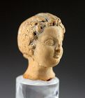 Choice Roman pottery head of a Lady, 1st.-3rd. century AD
