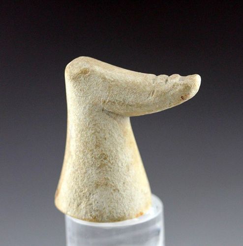 White marble pestle carved as human thumb. Roman, 1st-3rd. cent AD
