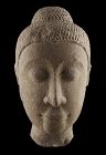 Important Sandstone head of Buddha, Thai Ayutthaya c. 14th. cent.AD