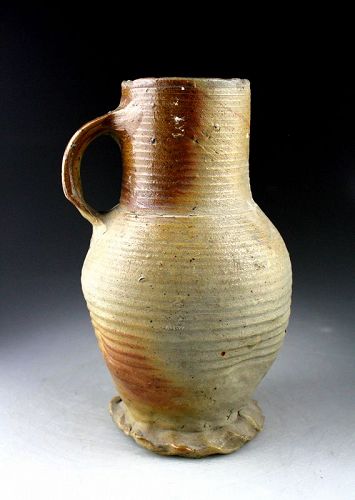 Large Medieval stoneware jug, Germany Siegburg, 14th.cent.- gem!