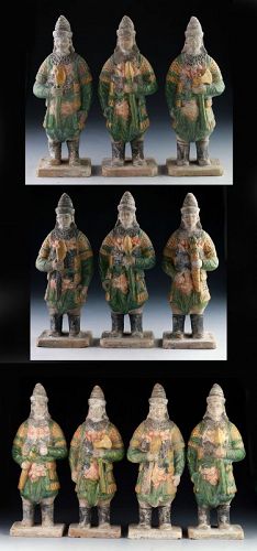 A choice set of 10 Ming Dynasty Pottery Soldiers, 1368-1644