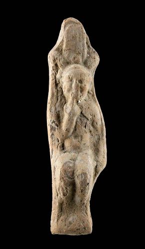 Large Egyptian pottery figure of Harpocrates, Ptolemaic period!
