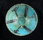 Important large Islamic pottery bowl w. iridescence, 12th cent.