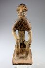 Large superb Narino Seated Coca Chewer pottery figure - gem!