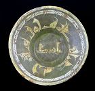 Medium size rare Islamic pottery bowl, Samenid Dynasty 9th.-10th. c.