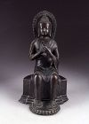 Chinese bronze figure of the seated Buddha , 18th.-19th. century
