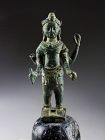 Khmer bronze figure of the 4-armed Vishnu Angkor period, 11th. c.