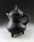 Very rare intact Danish Baroque pottery Jug, ca. 17th. century