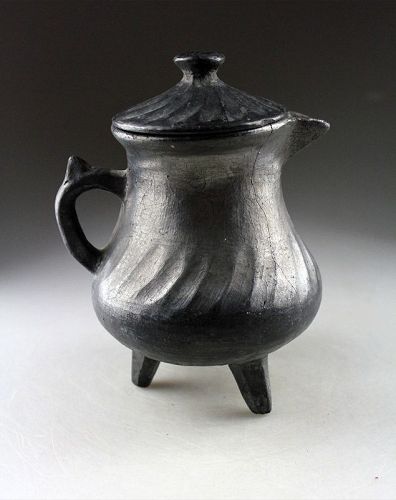 Scarce Danish Baroque black pottery Jug, ca. 17th. century
